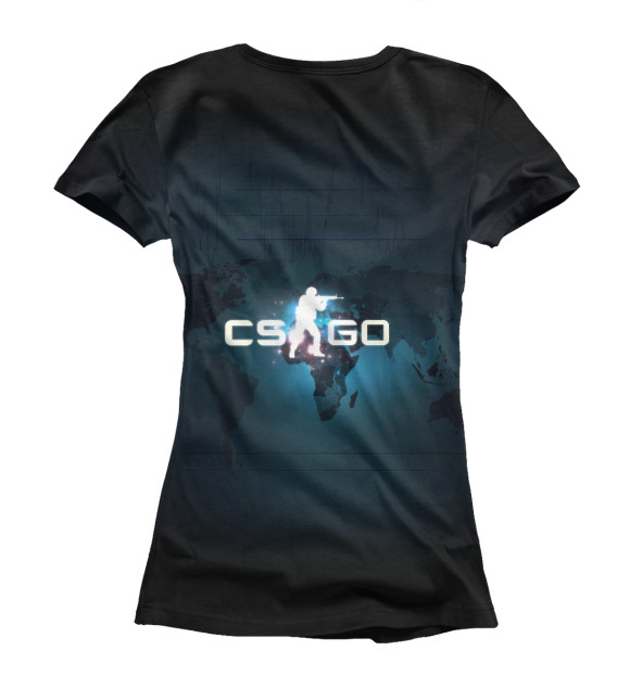 Футболка для девочек с изображением CS GO цвета Белый