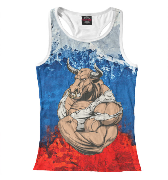 Женская майка-борцовка с изображением Бык цвета ?????