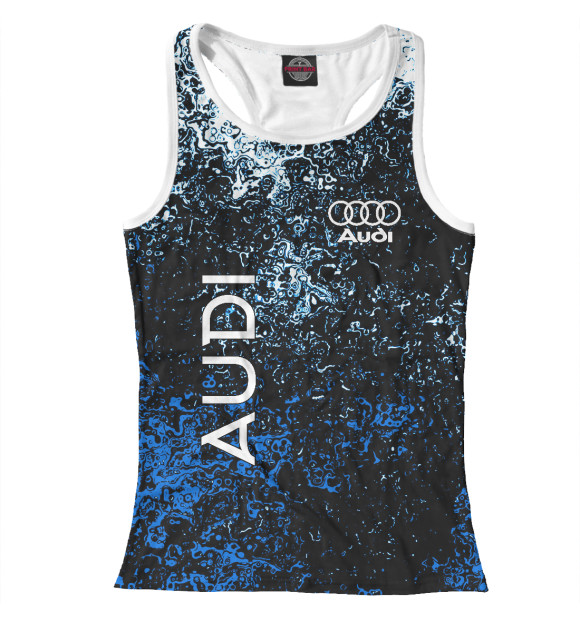 Женская майка-борцовка с изображением Audi цвета Белый