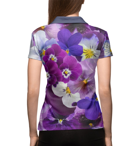 

Поло Print Bar, Белый, Цветочки