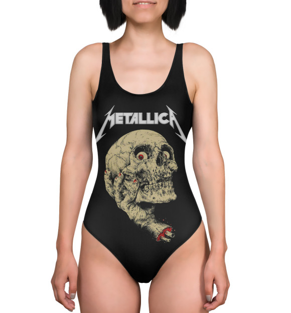 Купальник-боди с изображением Metallica цвета 