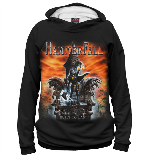 Женское худи с изображением HammerFall цвета Белый