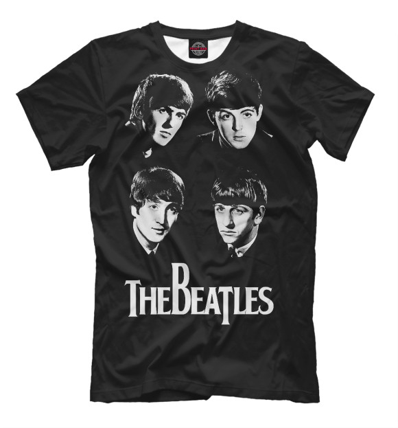 Футболка для мальчиков с изображением The Beatles цвета Черный
