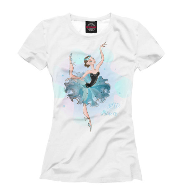 Женская футболка с изображением Little princess цвета Белый