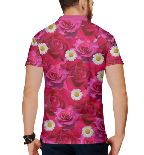 

Поло Print Bar, Белый, Roses