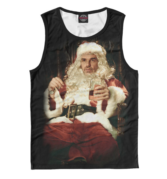 Майка для мальчика с изображением Bad Santa цвета Белый