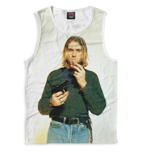 

Майки Print Bar, Белый, Kurt Cobain
