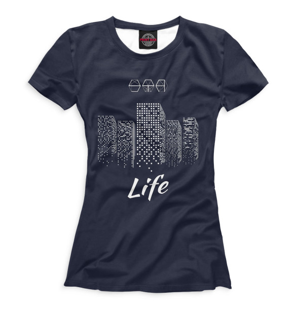 Женская футболка с изображением Уфа Life цвета Белый