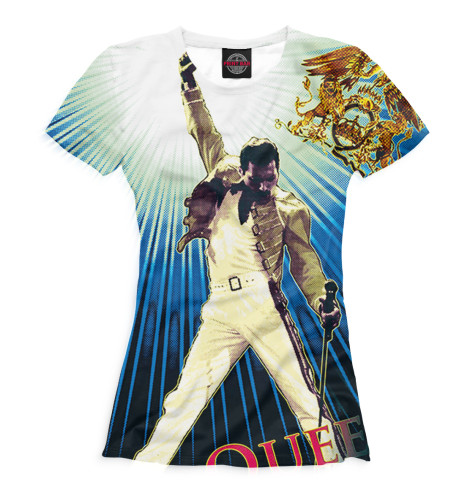 

Футболки Print Bar, Белый, Freddie Mercury