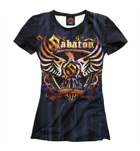 Футболка для девочек с изображением Sabaton цвета Белый