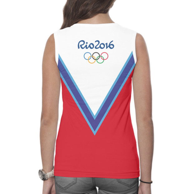 Женская майка с изображением Олимпиада Рио-2016 цвета Белый