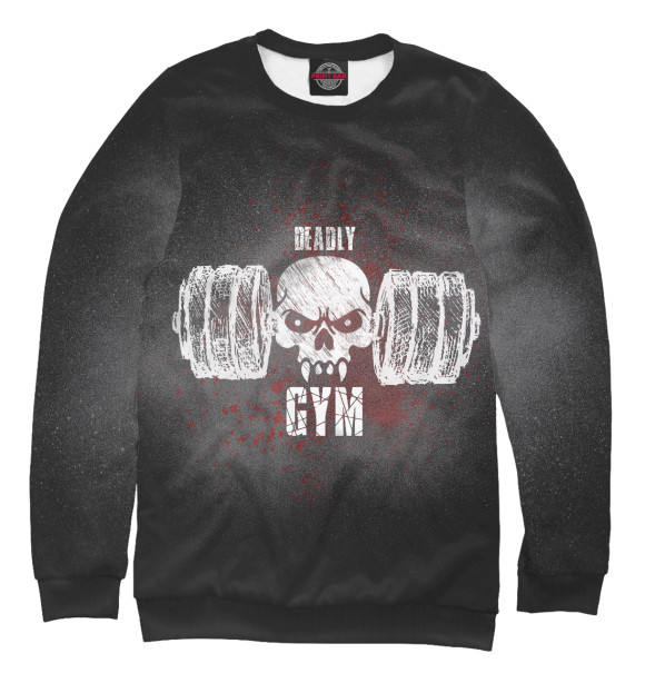 Свитшот для мальчиков с изображением Deadly GYM II цвета Белый