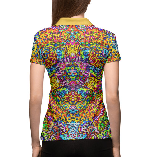 Поло Print Bar, Белый, Аcid mandala