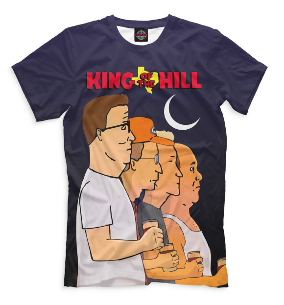 Футболка для мальчиков с изображением King of the Hill цвета Черный