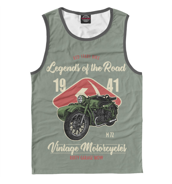 Мужская майка с изображением М-72 цвета Белый