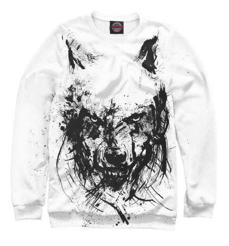 

Свитшоты Print Bar, Белый, Волк