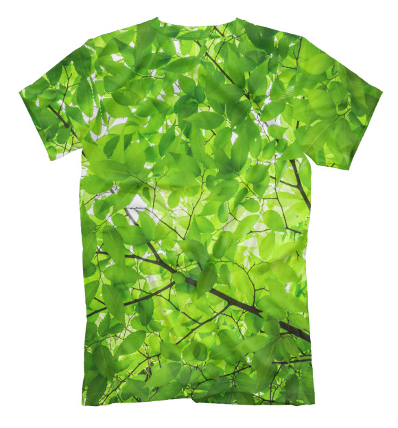 Мужская футболка с изображением GREEN цвета Белый