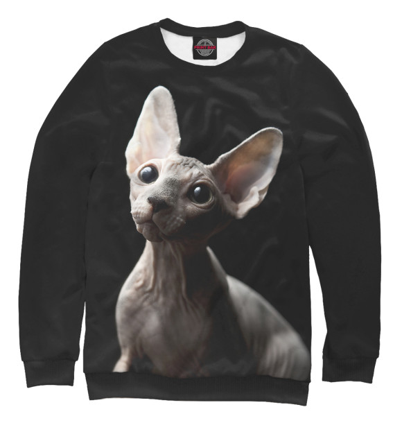 Мужской свитшот с изображением Сфинкс цвета Белый