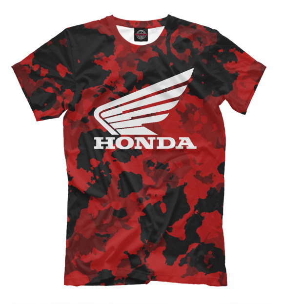 Мужская футболка с изображением Honda цвета Темно-бордовый