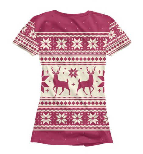 

Футболки Print Bar, Белый, Свитер с оленями