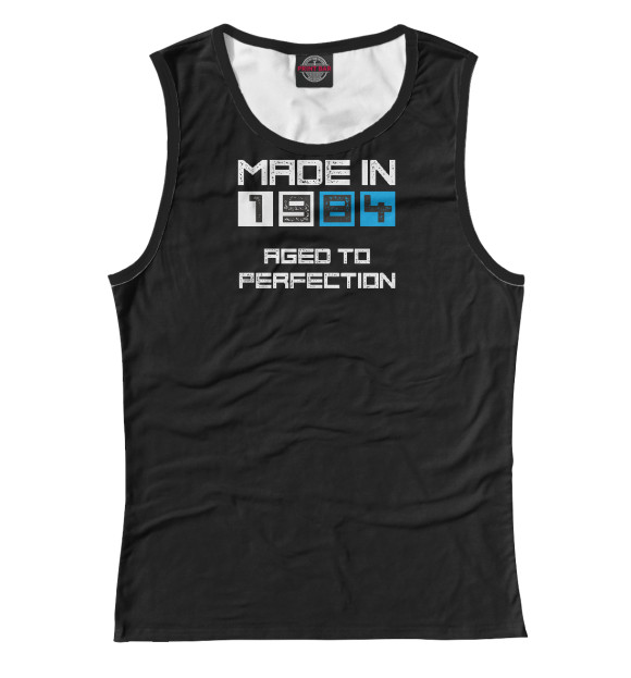 Майка для девочки с изображением Made in 1984 цвета Белый
