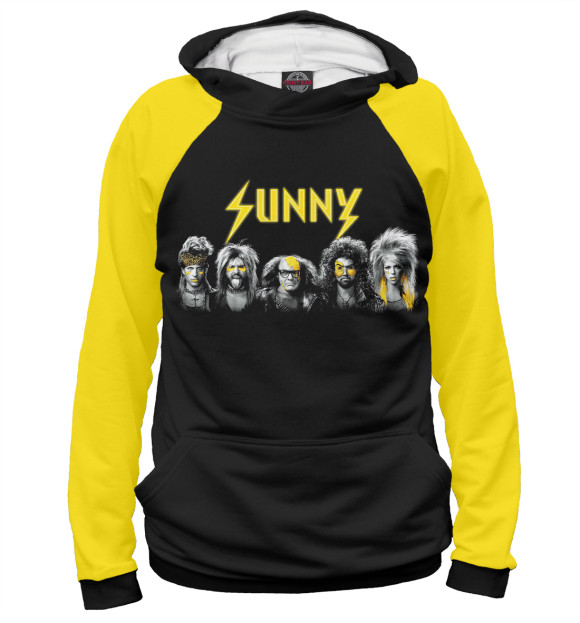 Мужское худи с изображением В Филадельфии всегда солнечно цвета Белый