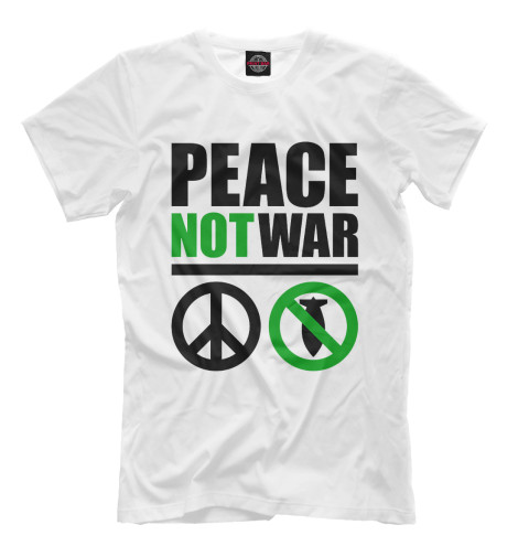 

Футболки Print Bar, Молочно-белый, Peace Not War
