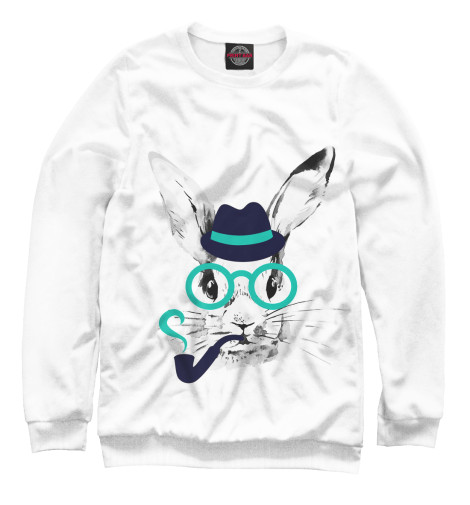 

Свитшоты Print Bar, Белый, Кролик с трубкой