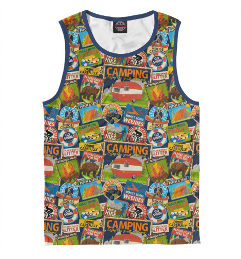 

Майки Print Bar, Белый, Camping