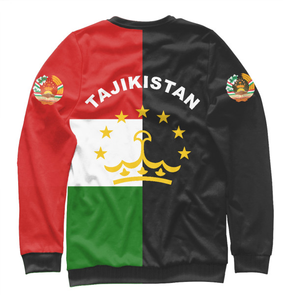 Свитшот для мальчиков с изображением Tajikistan цвета Белый