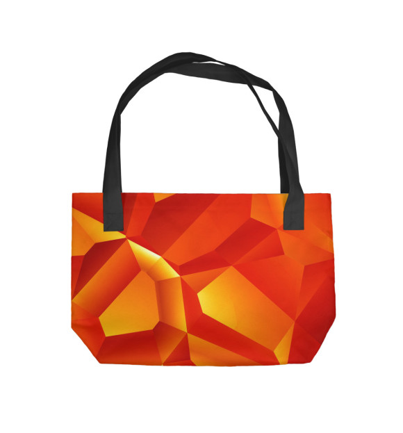 Пляжная сумка с изображением Orange Abstract цвета 