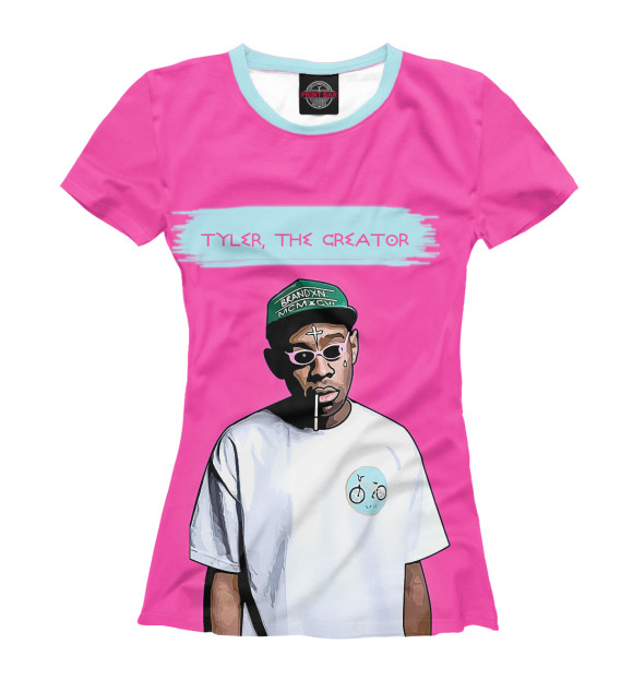 Футболка для девочек с изображением Tyler The Creator цвета Белый