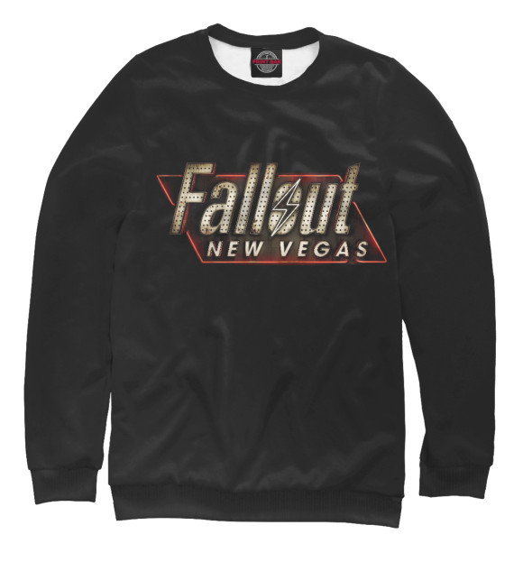 Женский свитшот с изображением Fallout New Vegas цвета Белый