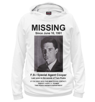 Мужское худи Agent Cooper Missing