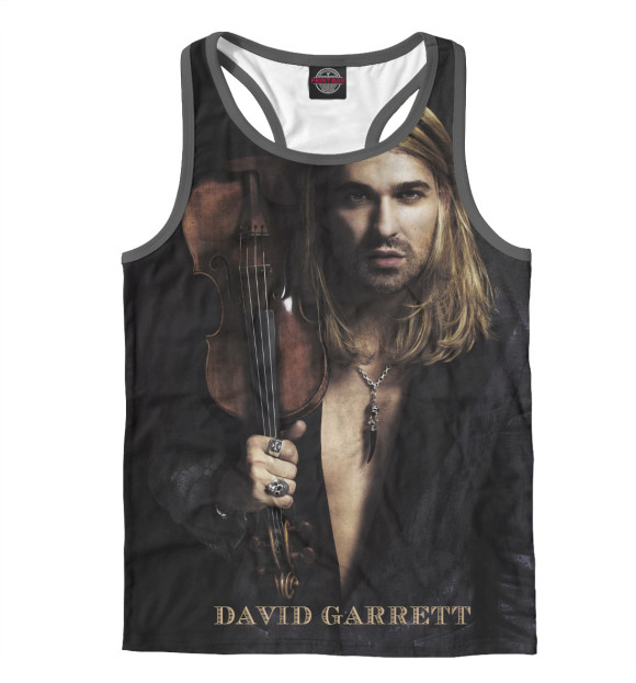 Мужская майка-борцовка с изображением Дэвид Гарретт цвета Белый