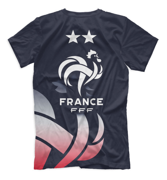 Мужская футболка с изображением Франция цвета Белый