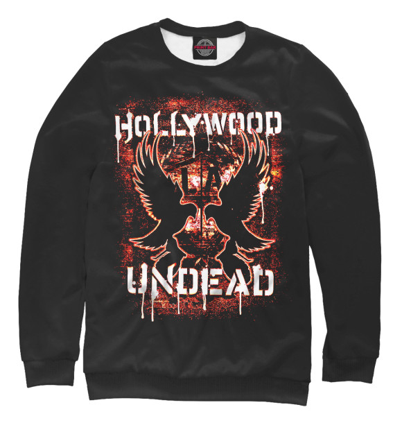 Женский свитшот с изображением Hollywood Undead цвета Белый