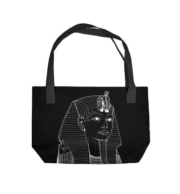 Пляжная сумка с изображением Black pharaoh цвета 