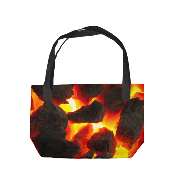 Пляжная сумка с изображением Вулкан цвета 