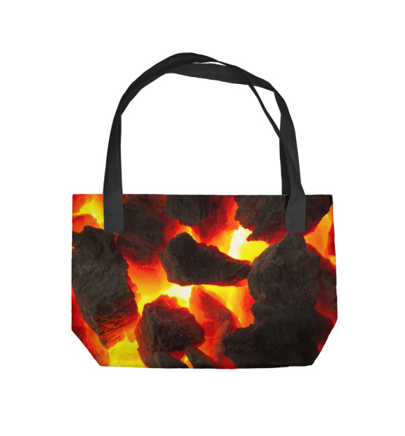 Пляжная сумка с изображением Вулкан цвета 