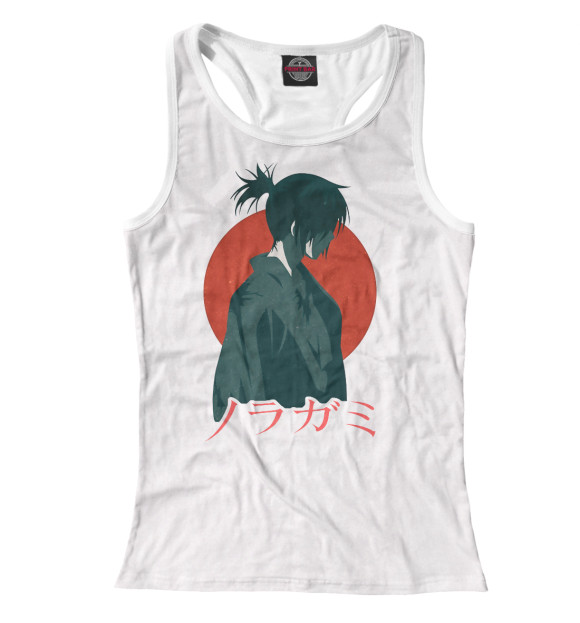 Женская майка-борцовка с изображением Бездомный Бог цвета Белый