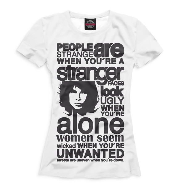 Женская футболка с изображением The Doors цвета Белый