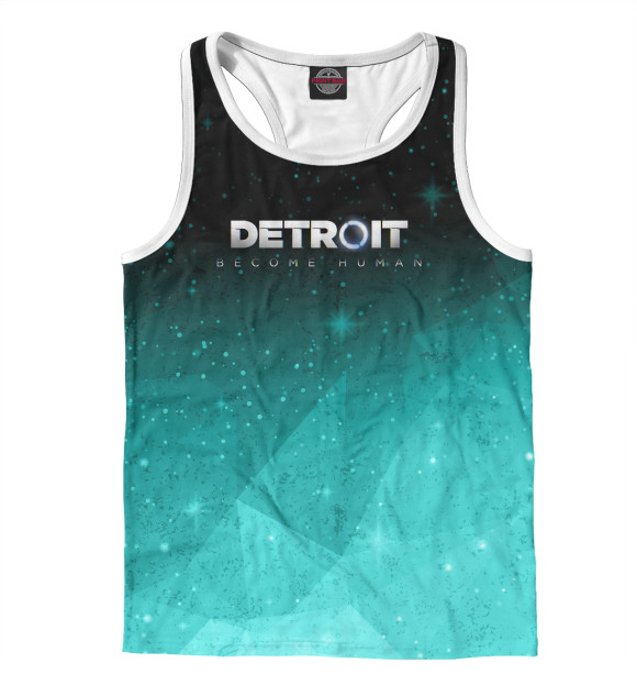 Мужская майка-борцовка с изображением Detroit Become Human цвета Белый