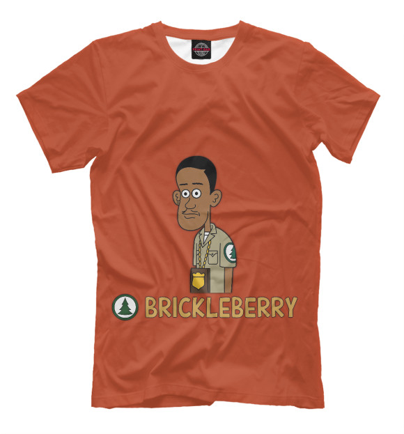 Мужская футболка с изображением Denzel Jackson цвета Светло-коричневый