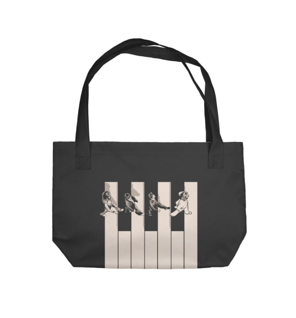Пляжная сумка с изображением Crossing the Keyboard цвета 