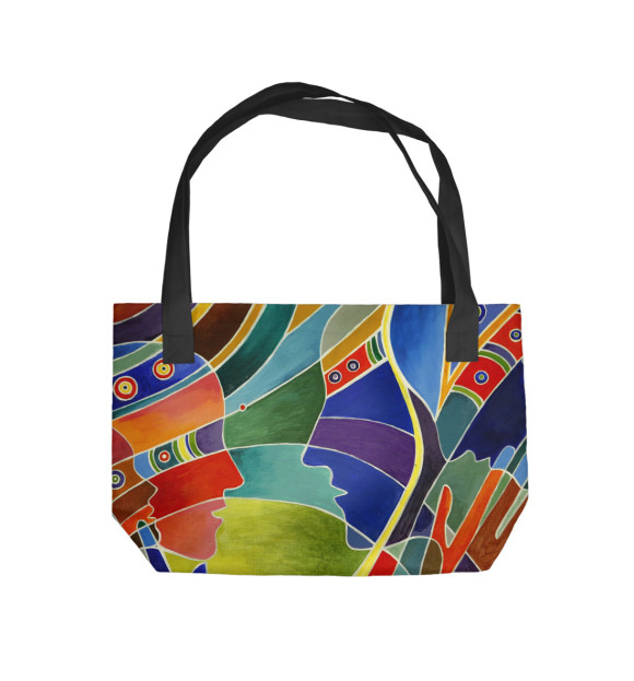 Пляжная сумка с изображением Гармония любви цвета 