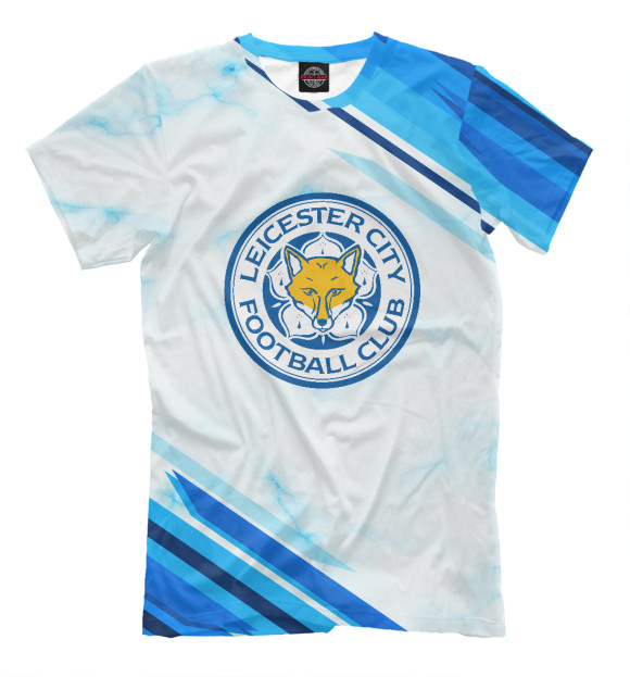 Мужская футболка с изображением Leicester city 2018 цвета Молочно-белый