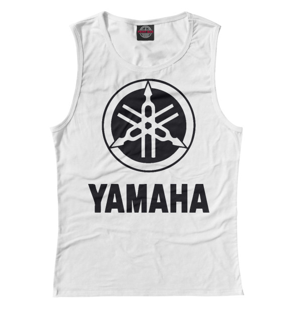 Женская майка с изображением Yamaha цвета Белый