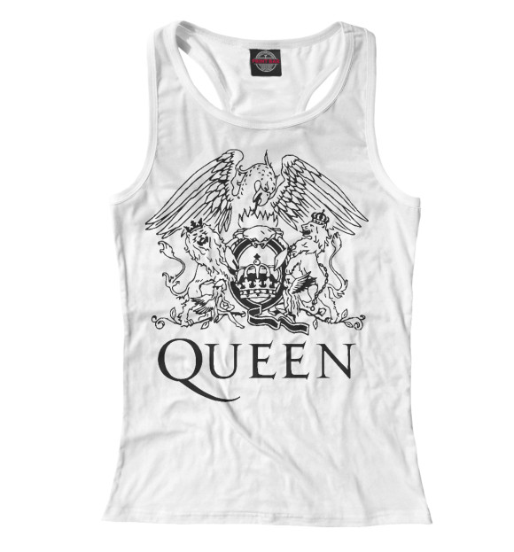 Женская майка-борцовка с изображением Квин цвета Белый