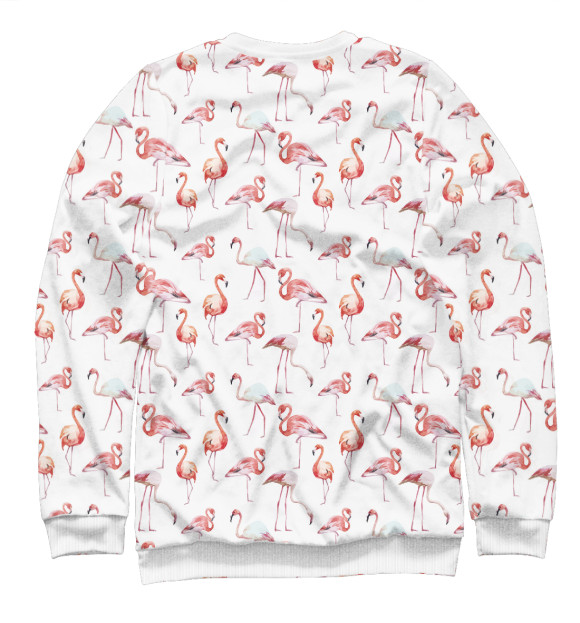 Свитшот для девочек с изображением Flamingo Land цвета Белый